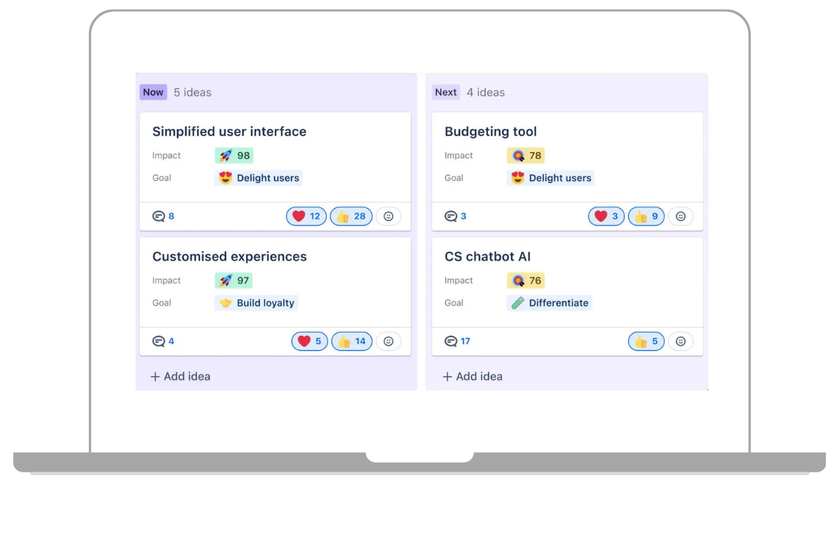 Jira Product Discovery Board Ansicht