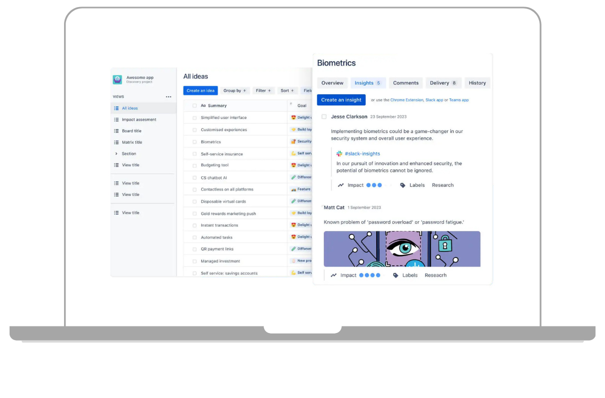 Jira Product Discovery Listenansicht