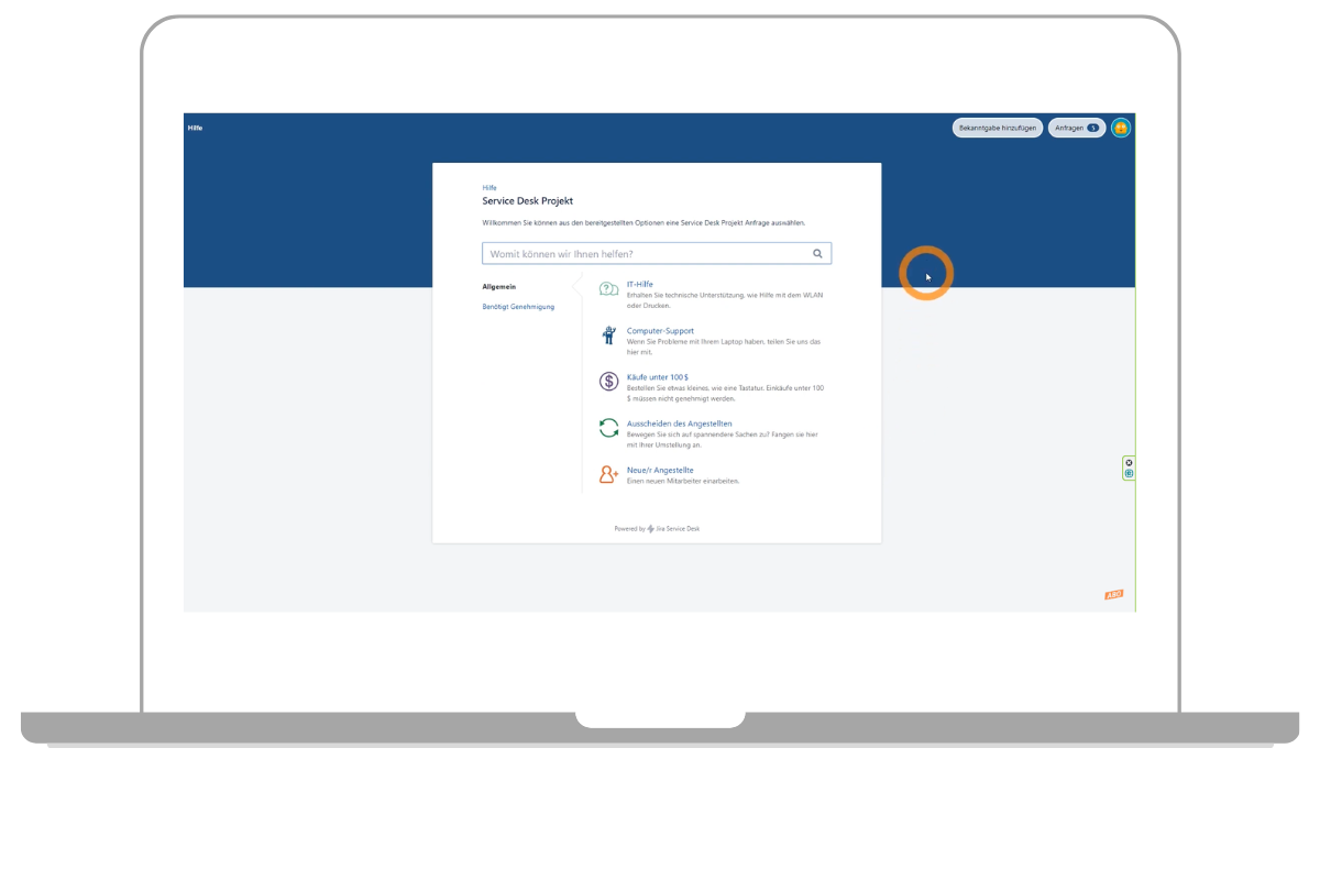 Jira Service Management Kundenportal