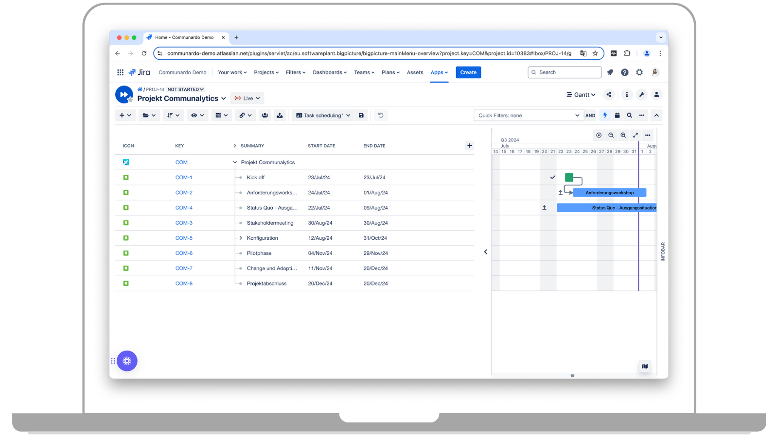 Setzen Sie Ihre Ressourcenplanung mit Jira.