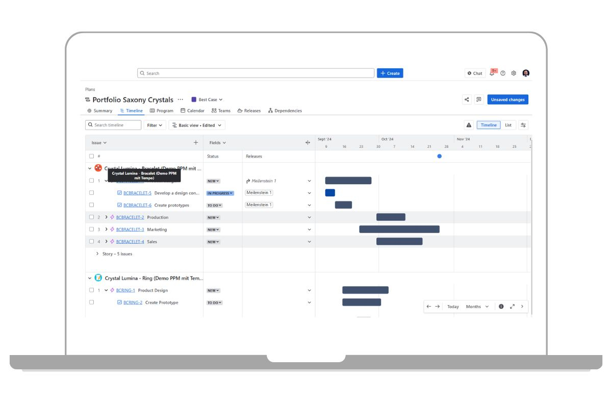 Multiprojektmanagement in Jira Pläne