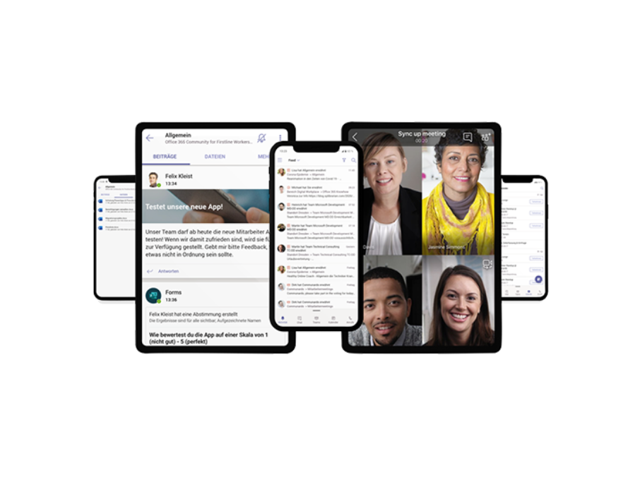 Kommunizieren Sie mit Ihren Kolleg*innen aus allen Fachbereichen in Einzel- oder Gruppenchats mit Microsoft 365 für Frontline Workers