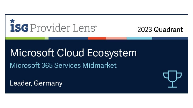 Communardo ist ausgezeichnet von ISG Provider Lens für Microsoft Cloud Ecosystem Microsoft 365 Services Midmarket