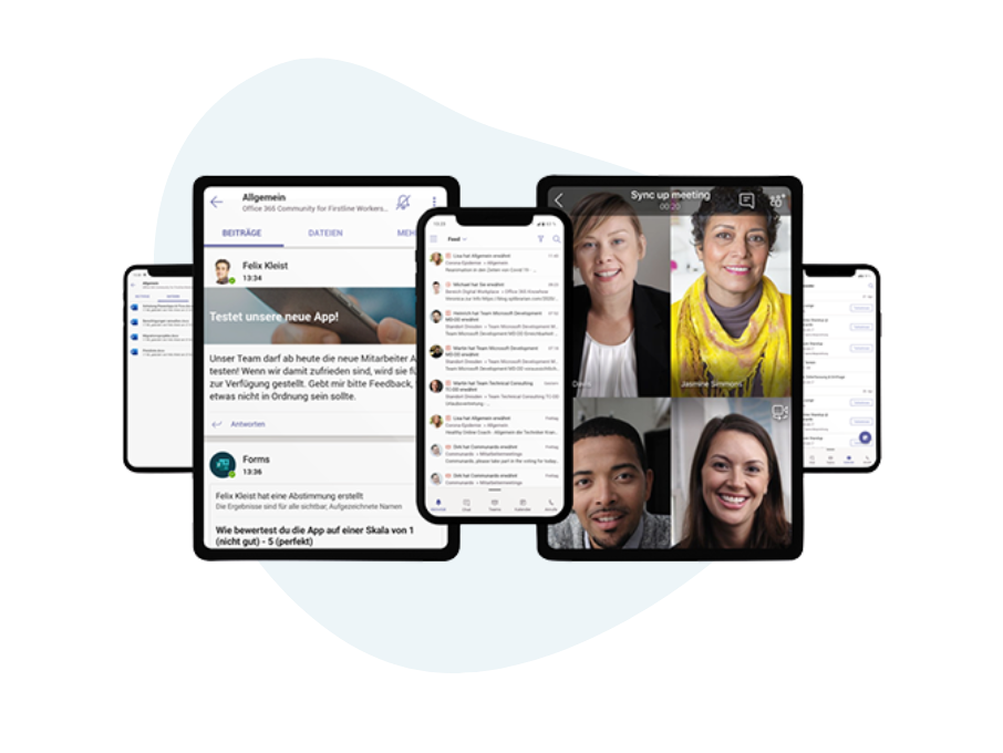 Kommunizieren Sie mit Ihren Kollegen aus allen Fachbereichen in Einzel- oder Gruppenchats mit Microsoft Teams