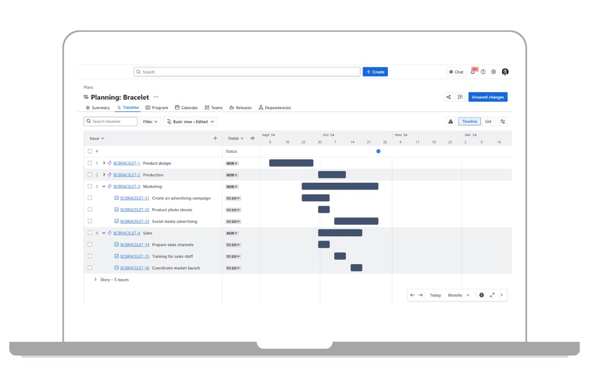 Roadmaps in Jira - mit Pläne direkt Wasserfälle und Zusammenhänge darstellen im Projektmanagement